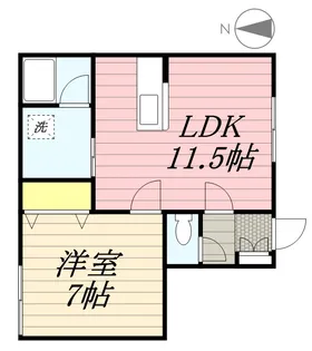 クラージュ平和Ⅱ【2階】の間取り