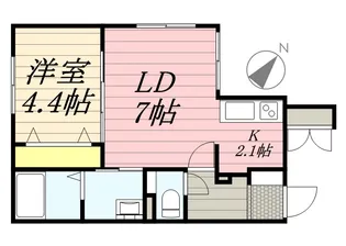 フェリーチェ琴似【4階】の間取り