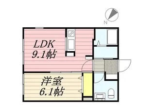 フェリーチェ琴似【0201号室】の間取り