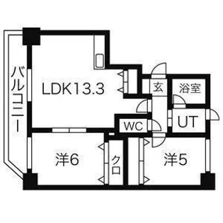 エルミタージュ琴似【3階】の間取り