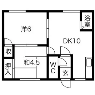 明星マンションD【D-3号室】の間取り