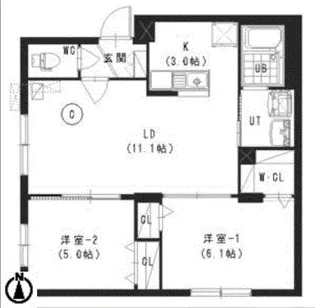 プレシェルト澄川【1階】の間取り