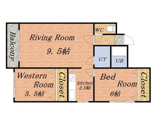 晃和レジデンス【1階】の間取り