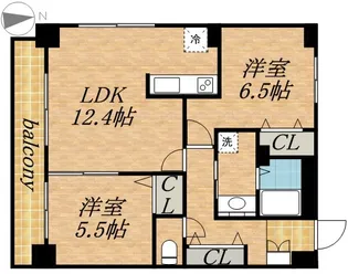 レジディア北三条【6階】の間取り