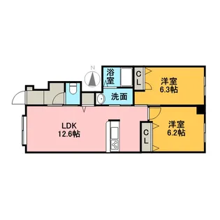 シャーメゾンクラヴィエ【1階】の間取り