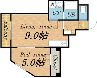 ローザス23【00301号室】の間取り