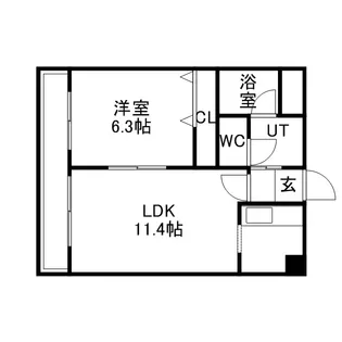 エスパ・スペース篠路Ⅱ【B202号室】の間取り