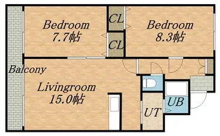 ノースL【0403号室】の間取り