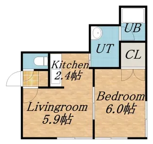 GATE33【105号室】の間取り