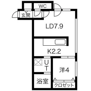 LUNON SAPPORO STA.【2階】の間取り