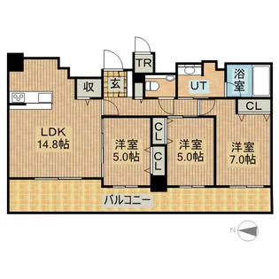 クリオ円山鳥居前【4階】の間取り