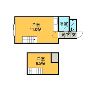 パルハイム北麻生【203号室】の間取り