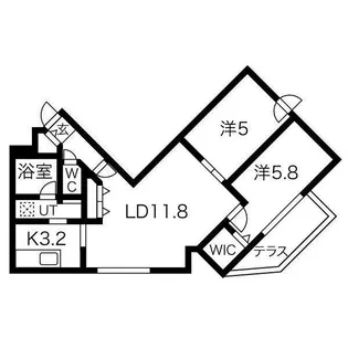 ブランシャール宮の森【1階】の間取り
