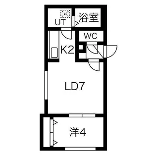 カサパラシオン北1条【401号室】の間取り