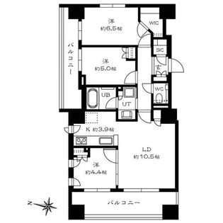 パークホームズ札幌大通東ザレジデンス【10階】の間取り