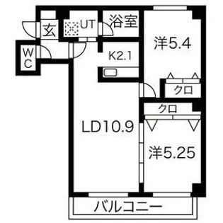 LASA宮の沢【4階】の間取り