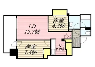 プレミスト札幌ターミナルタワー【10階】の間取り