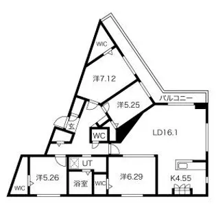 MIYANOMORIーCITY.STELLA【402号室】の間取り