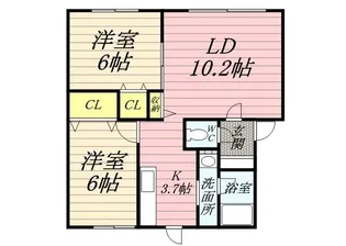 CASA FELICE【0102号室】の間取り