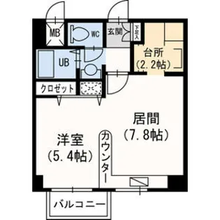 藤井ビル北23条Ⅱ【7階】の間取り