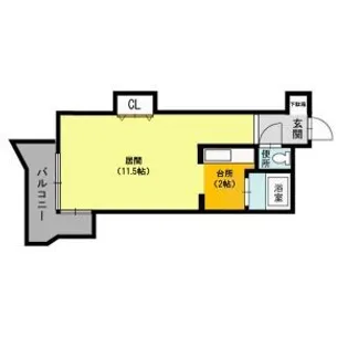 藤井ビル北17条Ⅱ【6階】の間取り