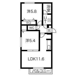 オルセー北17条【201号室】の間取り