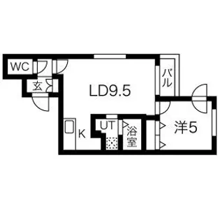 CALME令北8条【4階】の間取り