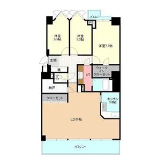 円山坂下シティハウス 105号室【1階】の間取り