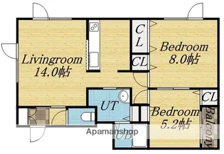 リトルドッグ・N27【302号室】の間取り
