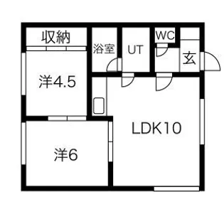 コーポ中安【102号室】の間取り