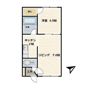 マンション・淳【2階】の間取り