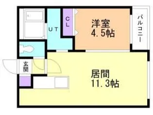 ウエリスアーバン円山北3条【5階】の間取り