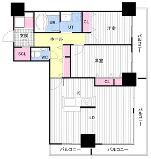 ディーグラフォート札幌ステーションタワー【605号室】の間取り