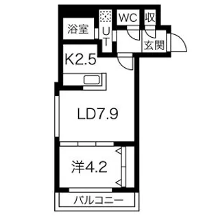 FRAN北6条【4階】の間取り