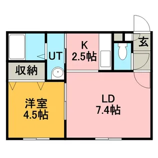 レガシィ参番館【102号室】の間取り