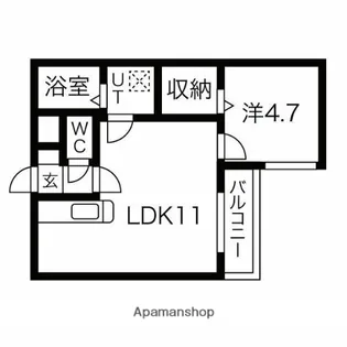 プリヴィエール西町【4階】の間取り