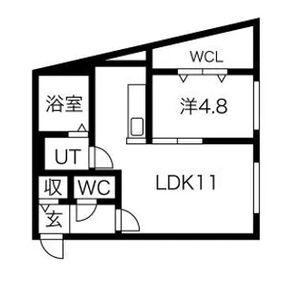 PCHE裏参道【1階】の間取り