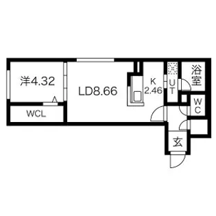 Enchante South6(アンシャンテ サウスシックス【1階】の間取り