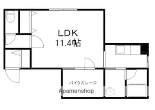 LIVING WITH MOTO【101号室】の間取り