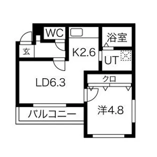 ル・ファール琴似【4階】の間取り