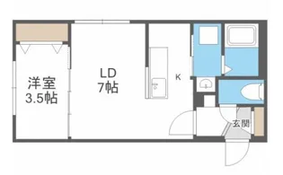 レジデンス円山北【4階】の間取り