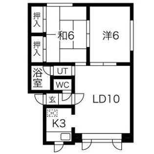 山の手ハイツ【102号室】の間取り