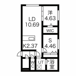 シティレジデンス南9条【1階】の間取り