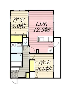 プライマル札幌円山【5階】の間取り