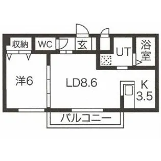 SMANIA【4階】の間取り