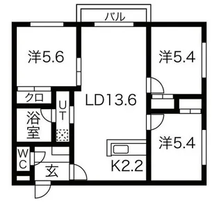 プレミア山の手【00302号室】の間取り