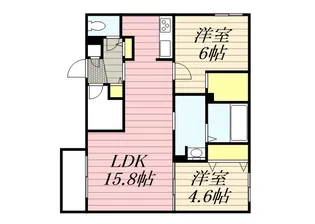 エフュート南円山【1階】の間取り