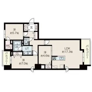 THE SERAM MARUYAMA【10階】の間取り