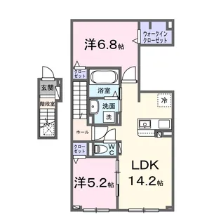 クレストコートⅡ【2階】の間取り