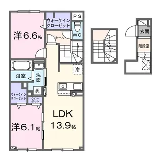 クレストコートⅡ【3階】の間取り